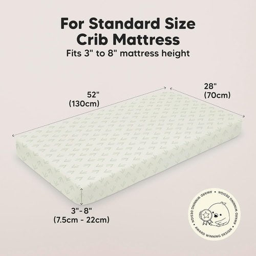 KeaBabies Baby Crib Sheets - 2-Pack Viscose Bamboo Fitted Toddler Bed Sheets | Soft & Cozy 52x28 (Fleur)