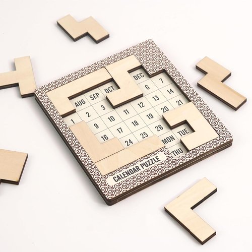 Daily Calendar Puzzle by Skiennix - Challenging Wooden Puzzle for Adults | Perfect Easter & Christmas Gift