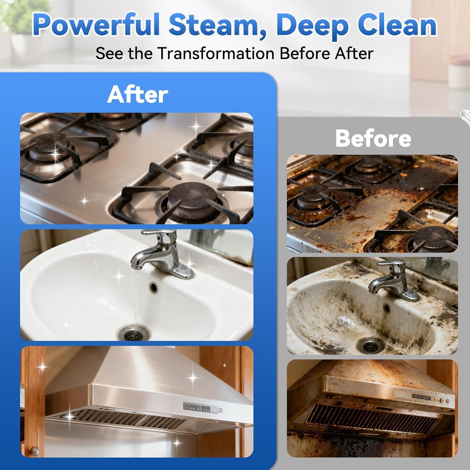Skiennix Steam Cleaner - 2500W High-Pressure Steamer with 15s Fast Heat-Up & 1.4L Tank | 14 Accessories Included