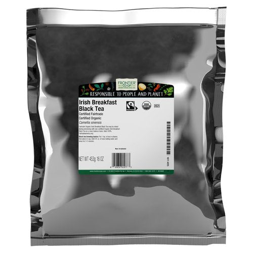 Frontier Co-op Organic Faitrade Irish Breakfast Tea, Loose Leaf - Irish Black Tea Leaves - Kosher | 16 Ounce (Pack of 3)