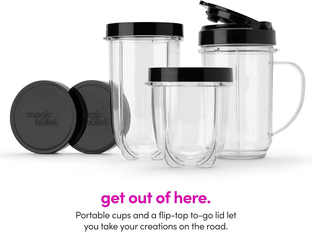 Magic Bullet Blender - 11 Piece Set in Black | Compact and Versatile Kitchen Essential