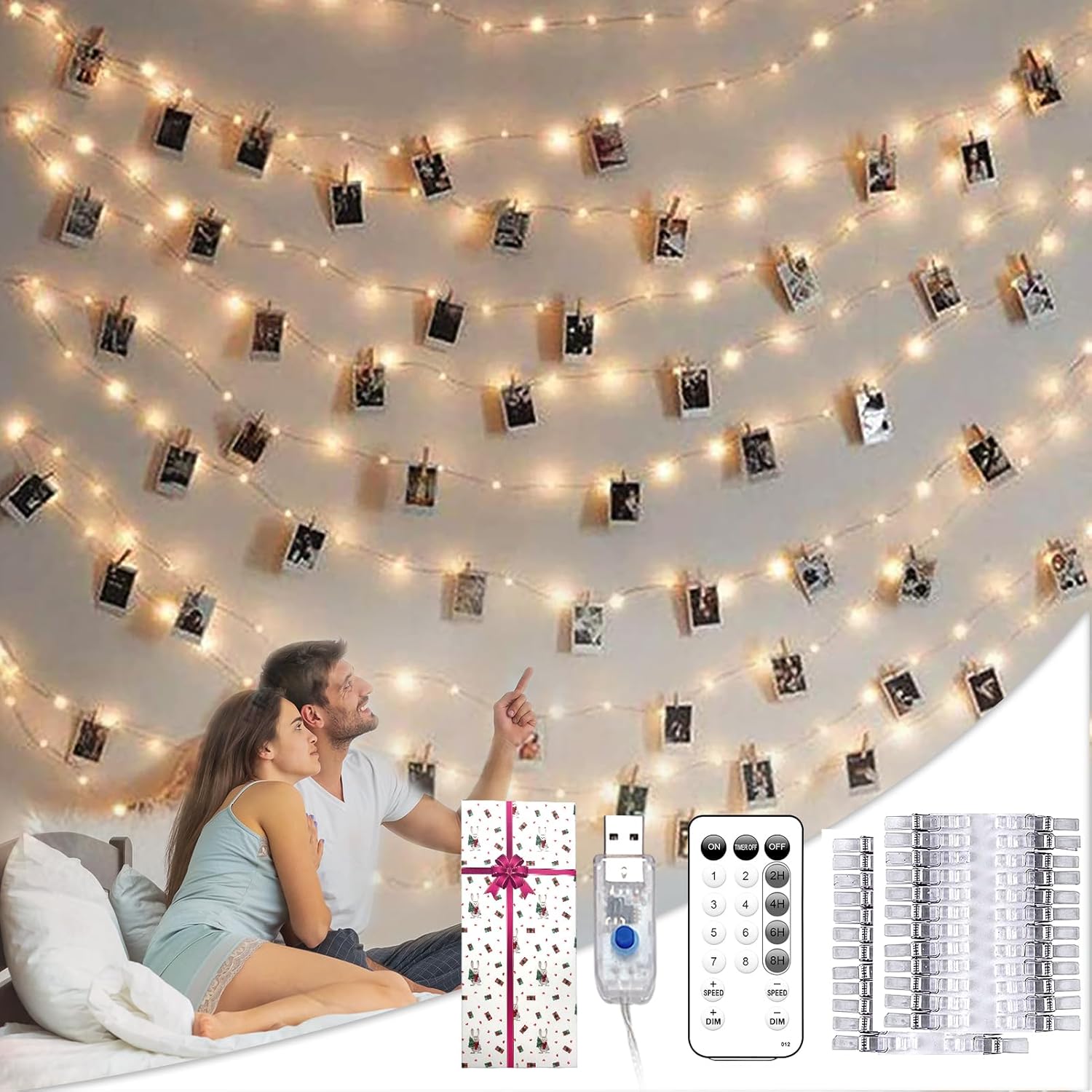 Skiennix Aesthetic 40Ft 120LED Fairy Lights - 8 Modes, Timer & Waterproof | Perfect Teen Girl Gift for Dorm Décor