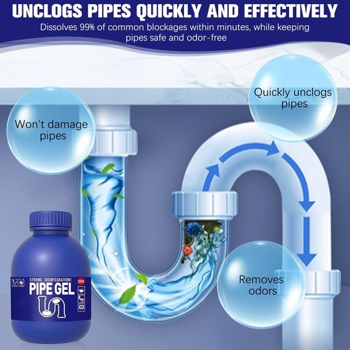 Bobo Pipe Drain Cleaner - Powerful Unclogging Solution for Kitchen Sinks & Showers | Professional-Grade Opener