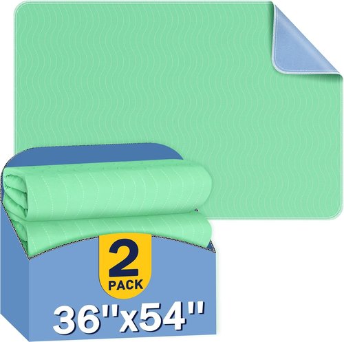 Fygrip Washable Underpads - 36” x 54” Extra Heavy Absorbency | 50 Count Disposable 36” x 36” Max Absorbency