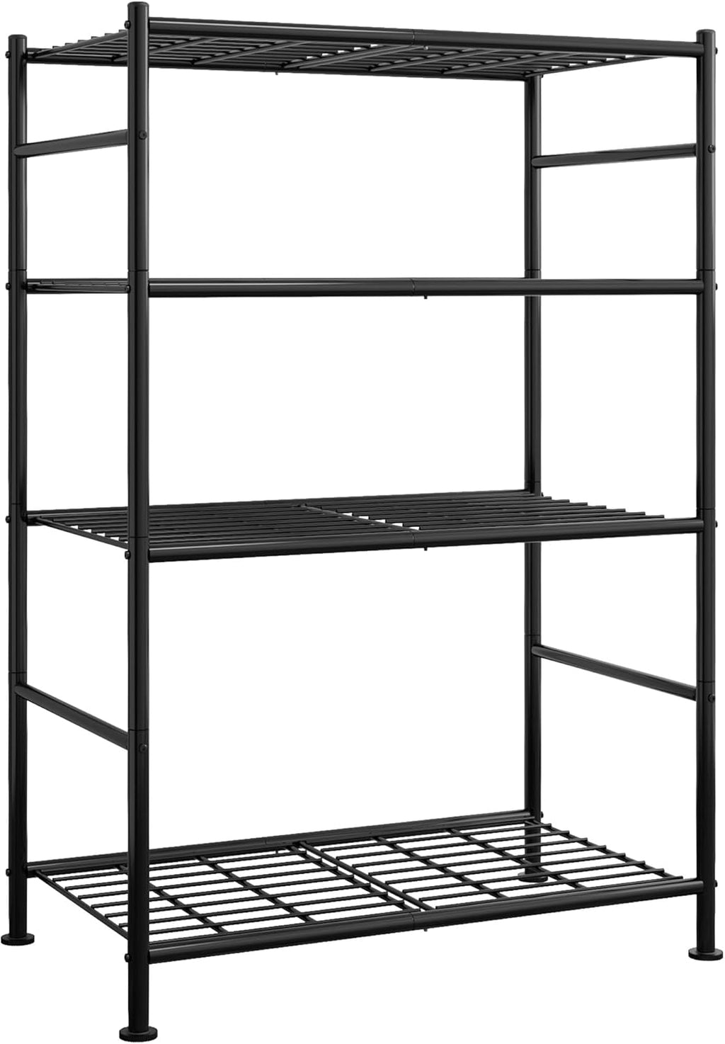 Sakugi Storage Shelves - Heavy Duty 4-Tier Shelf Organizer for Garage, Pantry & Closet | 33" W x 12.6" D x 57.2" H, Black