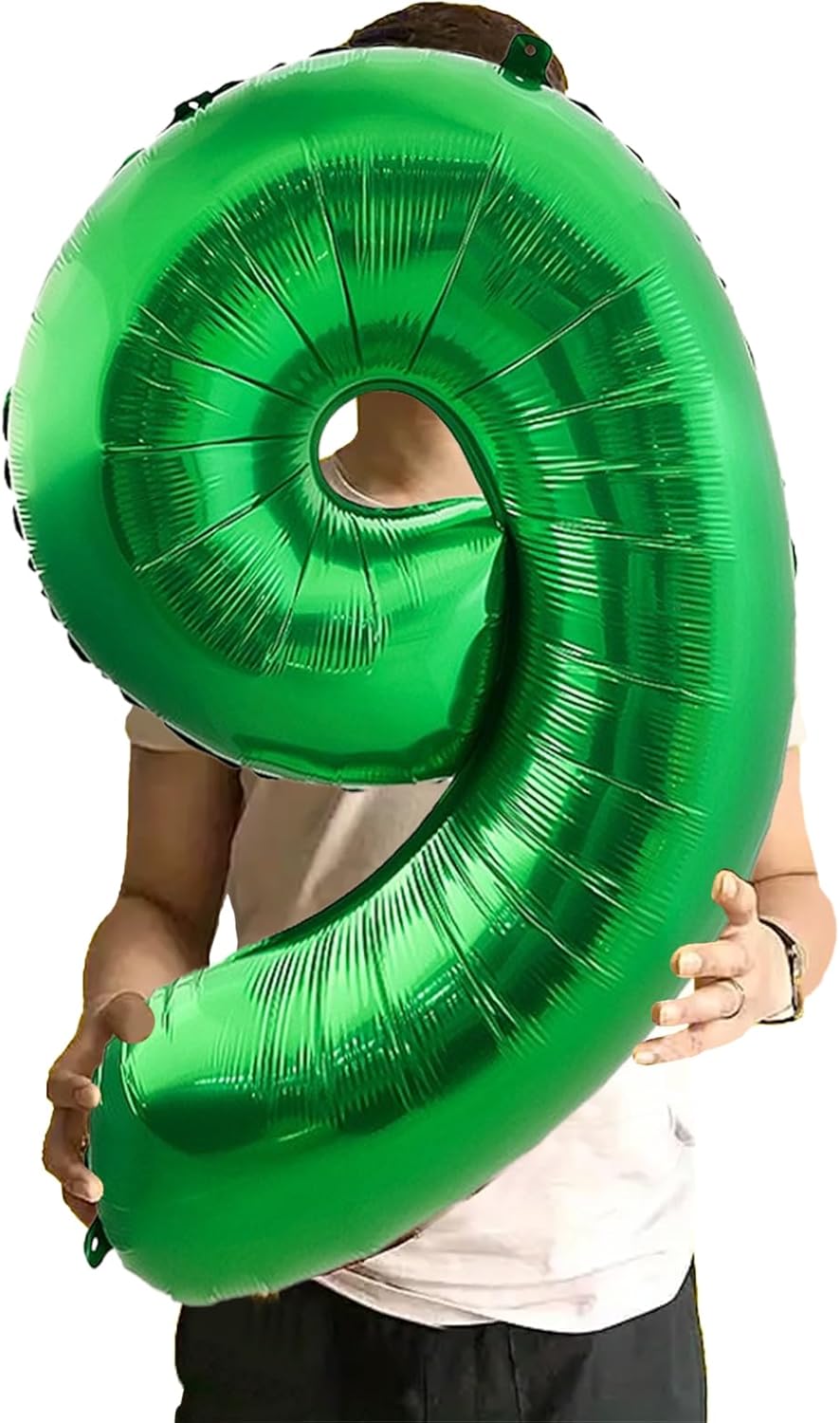 Number Balloons - Giant Green Number 9 Balloon | 40 Inch St. Patrick's Day Birthday Decoration