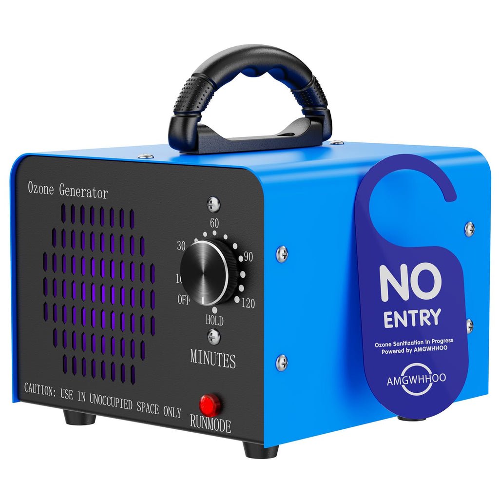 Amgwhhoo Ozone Generator Machine200,000mg/h, High Capacity Ozone Odor Eliminator Removal Air Purifier for Home Car Pet & Basement Odor, Suitable for Spaces up to 7,000 Square Feet, Blue