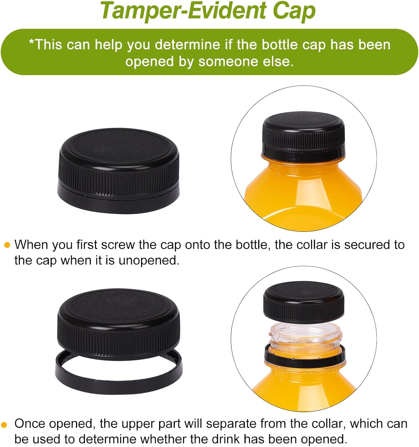 TOMNK 12oz Reusable Juice Bottles - 12pcs Plastic Containers with Caps, Labels & Accessories