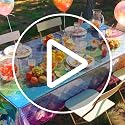iCrius Spider City Disposable Plastic Tablecloths 3pcs 54x108 Inch for Birthday Party