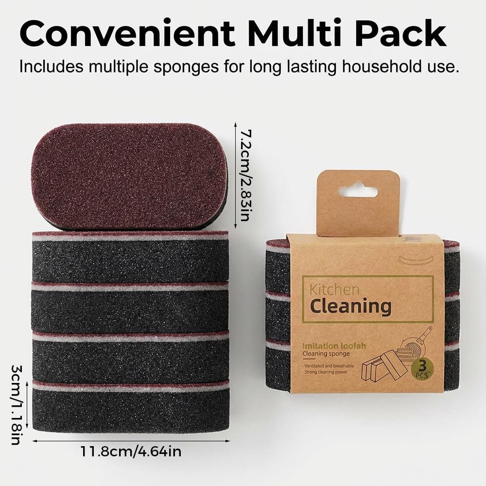 Skiennix Multi-Functional Cleaning Sponges - Eraser Shower & Tub Scrubber | 5-Pack for Home Use