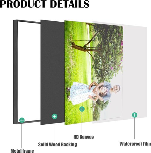 Canvas Prints - Custom Photo Wall Art with Black Metal Frame | Ideal Home Décor & Gifts (16x12)