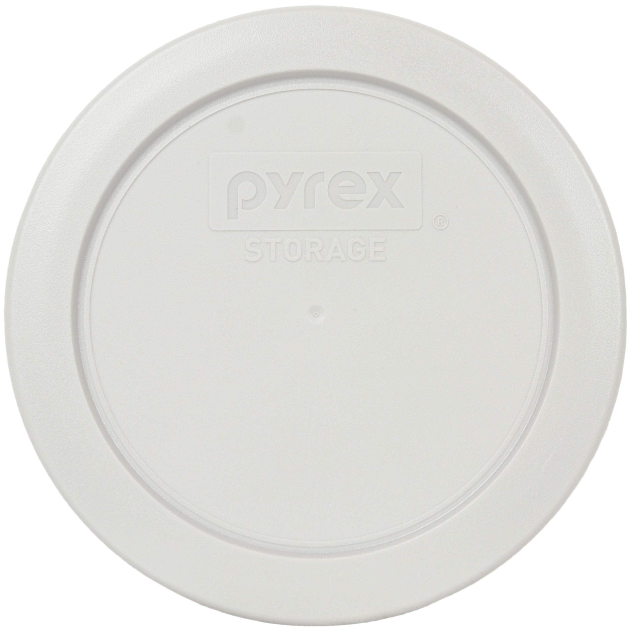 Pyrex 7200 2 Cup Glass Bowls & 7200-PC Sleek Silver Food Storage Replacement Lids (4-Pack) - Made in USA