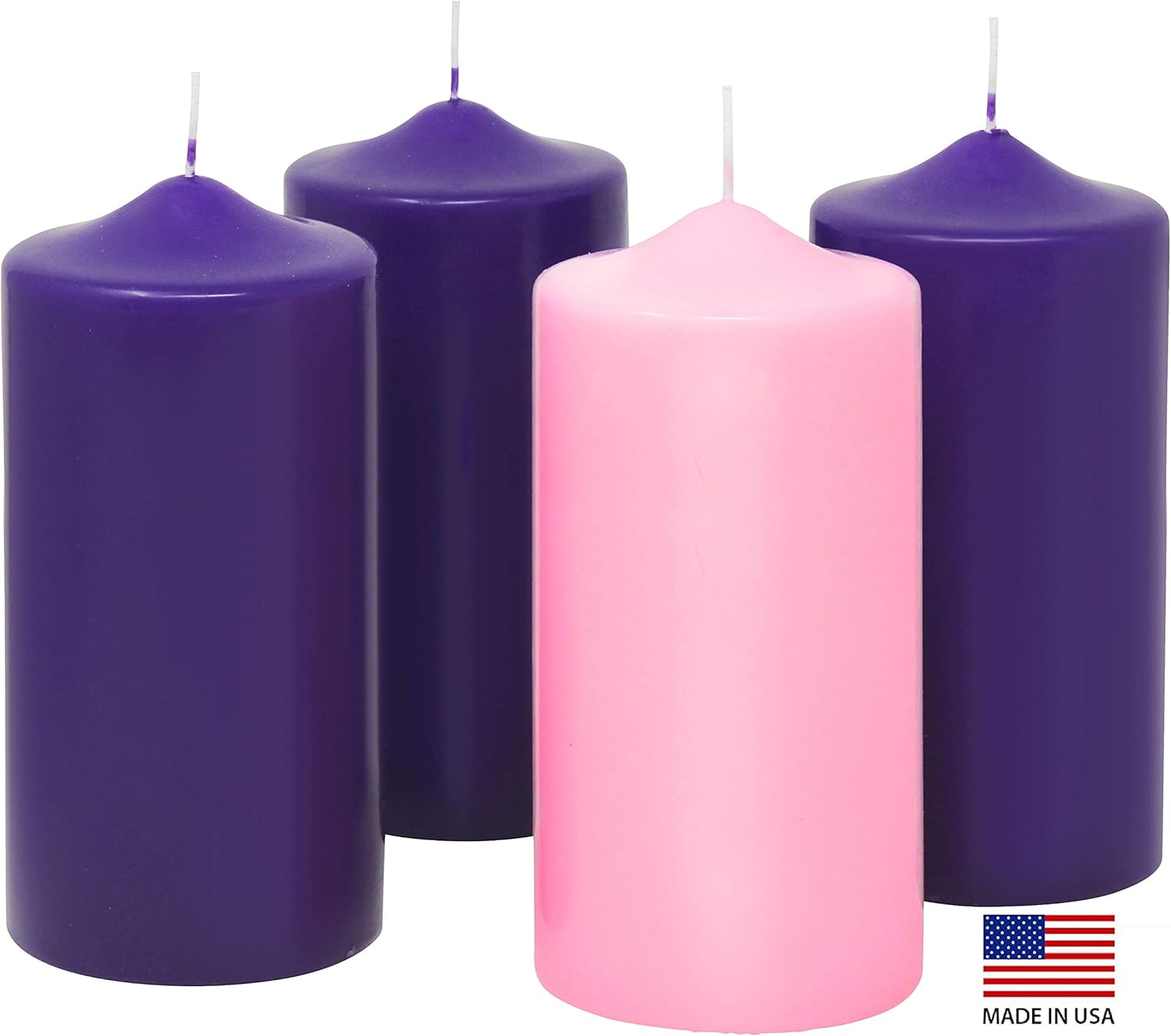 Purple Ribbon Advent Wreath Ring Candle Holder - Large Pillar Candle Stand for Christmas Decor