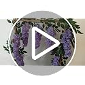 CISDUEO Pink Wisteria Hanging Flower Vines - 6.56 Ft Artificial Garland for Weddings & Home Decor