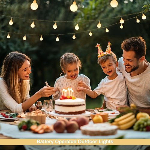 JMEXSUSS Battery Operated Christmas Lights - 100 LED Waterproof String Lights | 33ft Warm White with Remote Timer for Indoor/Outdoor Decor