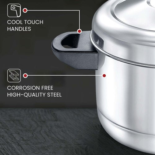 Judge by Prestige Stainless Steel Idli Cooker with 4 Plates