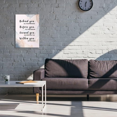 JANLAN Wall Art | Inspirational Graduation Quotes Canvas Decor for Girls' Bedrooms | 12 x 15 Inch