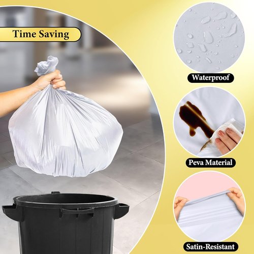 10 Pack White Disposable Tablecloths - Waterproof Plastic Rectangle Covers | 54x108 Inches for Parties & Events