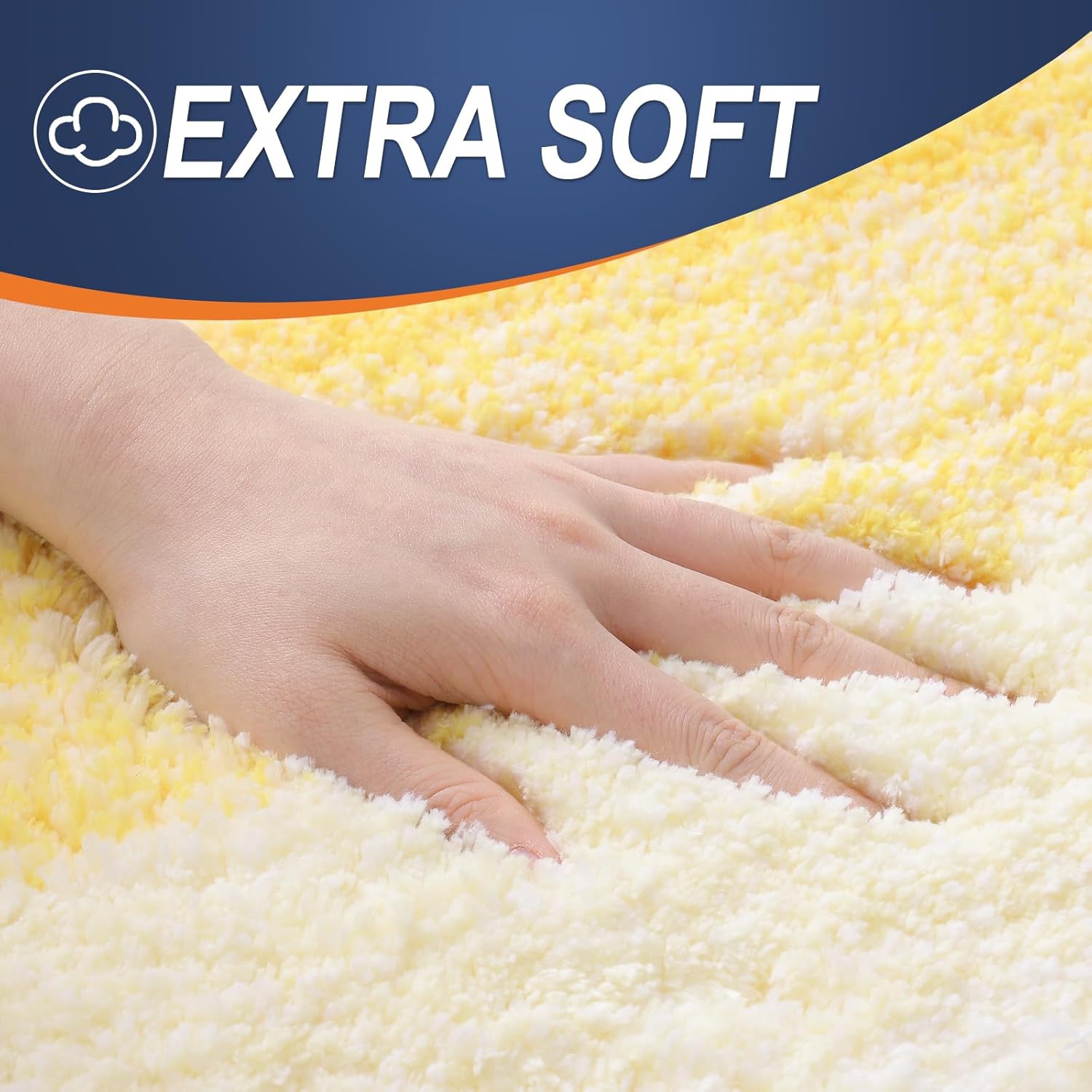 OLANLY Bathroom Rugs - Extra Soft Microfiber Mat, Quick Dry & Machine Washable, 30x20, Yellow