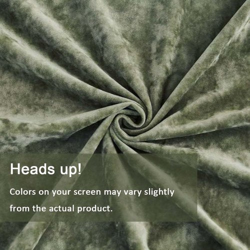 NEPHEALIS Velvet Pillow Covers 2 Pack Soft 26x26 Pillow Covers Solid Square Euro Shams Decorative Couch Pillow Cases with Wide Border for Sofa Bed Home Decor,Army Green