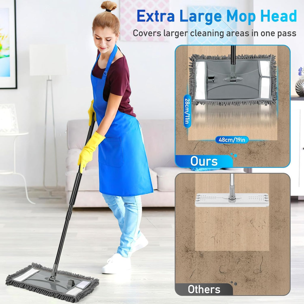19" Wall Cleaner Mop with Long Handle for Wall Ceilings Floor Cleaning