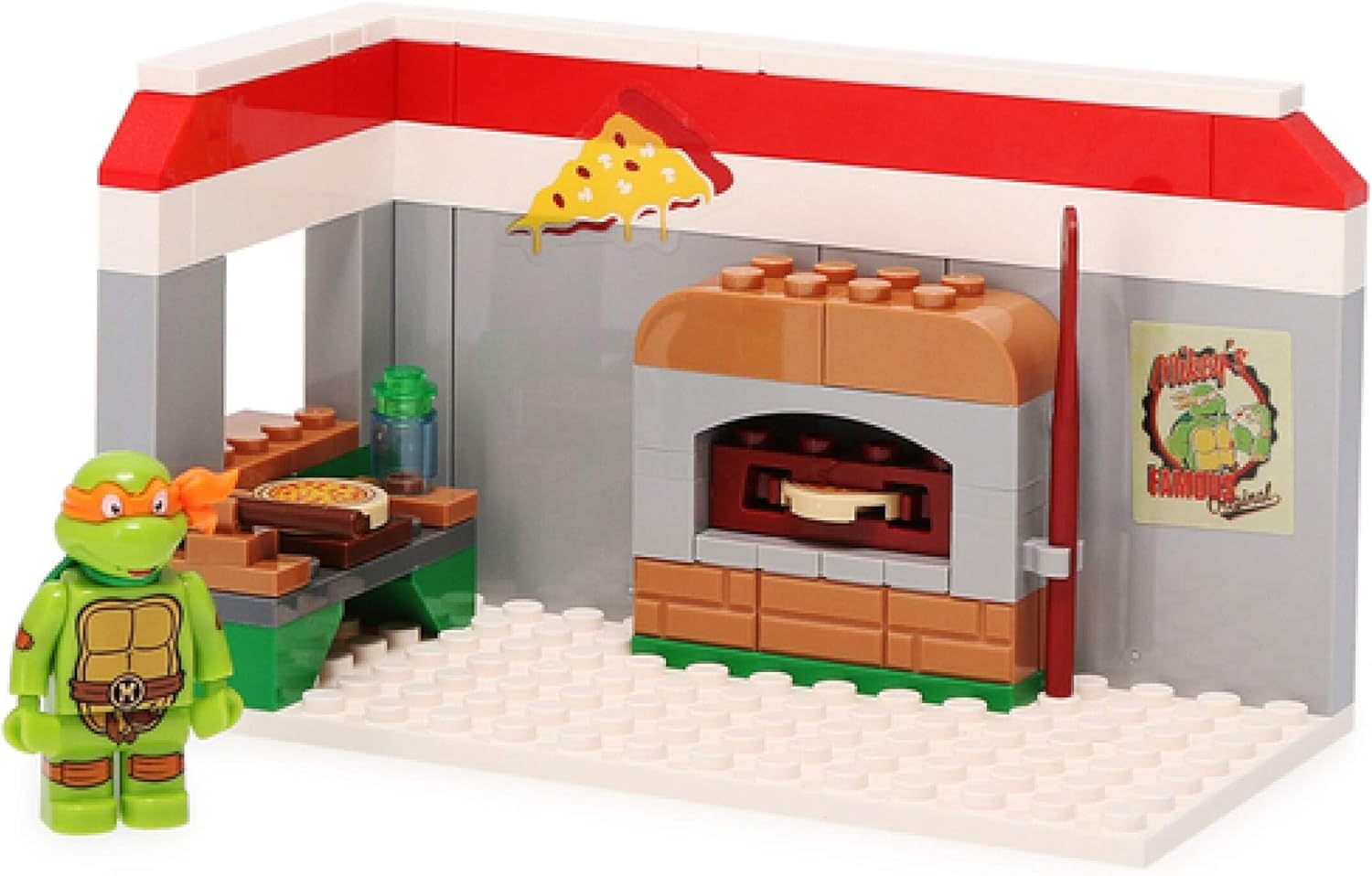Teenage Mutant Ninja Turtles Snap & Switch Pizza Parlor Playset - Buildable Toy for Creative Fun - Ages 6+