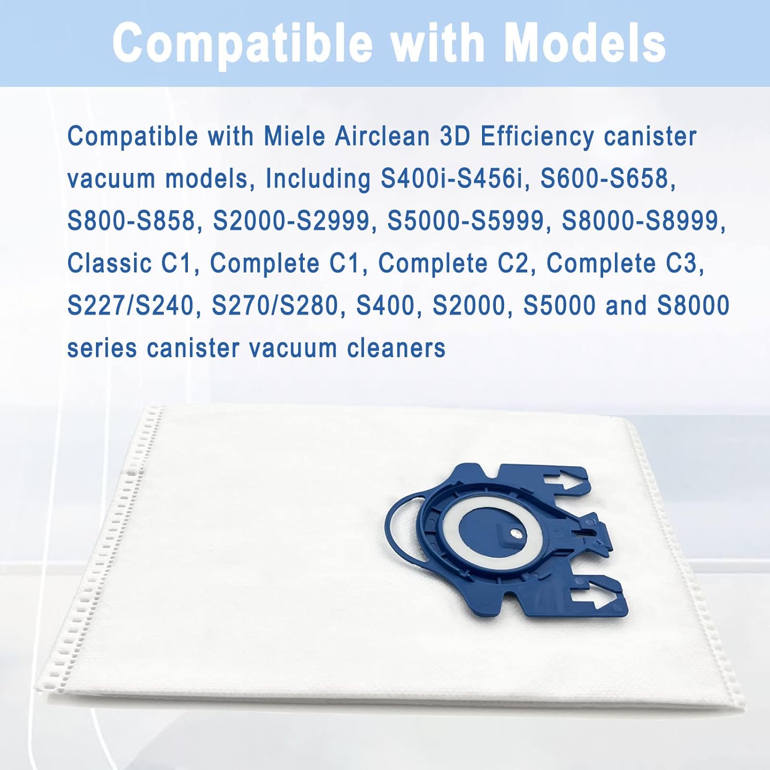 Miele 16-Pack AirClean 3D GN Vacuum Cleaner Bags - Compatible with Classic C1, Complete C1-C3 & More