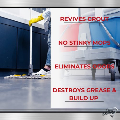 Restaurant Bio-Deodorizing Floor Cleaner - Heavy Duty Commercial Concentrated Enzyme Degreaser and Odor Eliminator for Mopping Tile, Laminate, Hardwood & More
