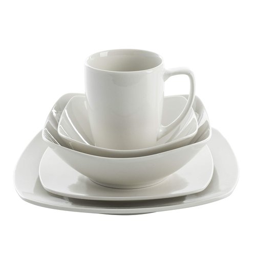 Gibson Home Zen Buffetware 39 Piece Dinnerware Set , White