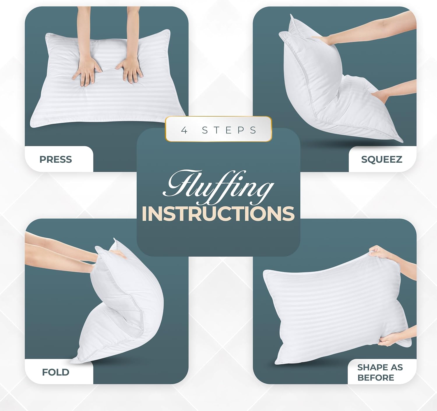 Utopia Bedding Queen Size Bed Pillows - Set of 2 Cooling Down Alternative Pillows for All Sleepers
