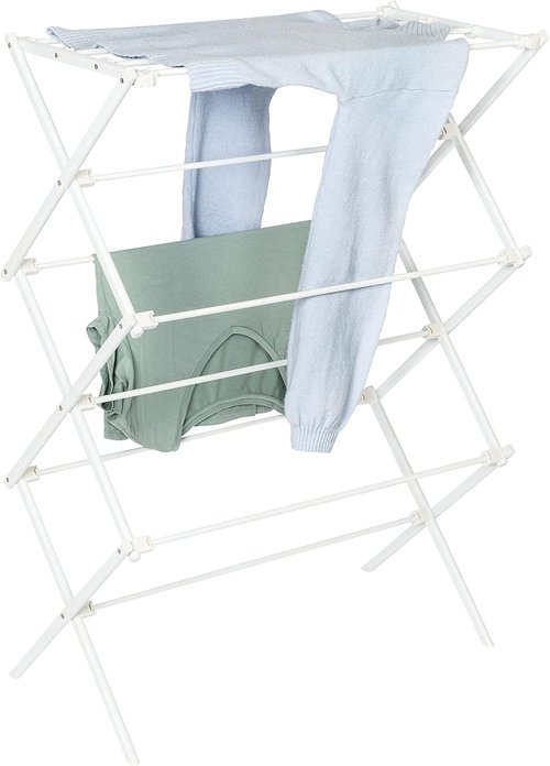 Honey-Can-Do Collapsible Laundry Drying Rack - Portable & Space-Saving Metal Clothes Dryer | Ideal for Indoor/Outdoor Use, White