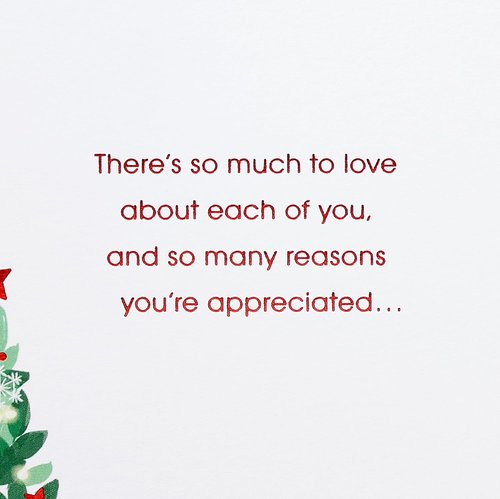 American Greetings Christmas Card - Sentimental Holiday Wishes for Daughter & Family | Artistic Die-Cut Design