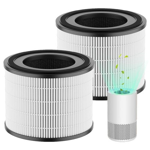 CHAMONNY AP-S0610L Filter Replacement, 3-in-1 H13 True HEPA & Activated Carbon Filter, Compatible with MOO-KA AP-S0610L Air Purifier, 2 Pack