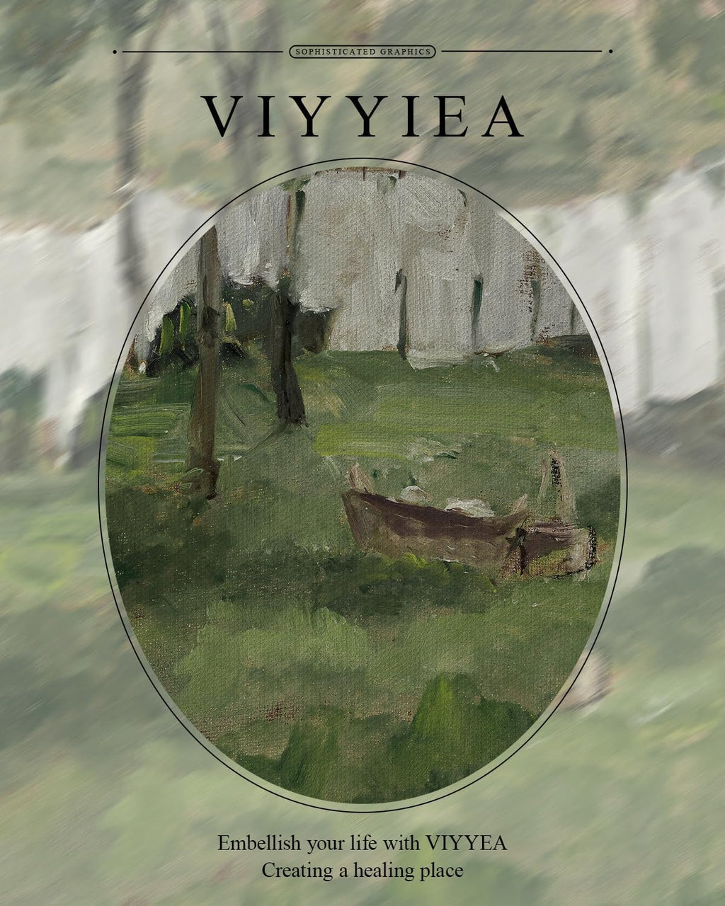 VIYYIEA Gold Framed Canvas Wall Art - Vintage Laundry Room Print | Antique Oil Painting, 13x16in