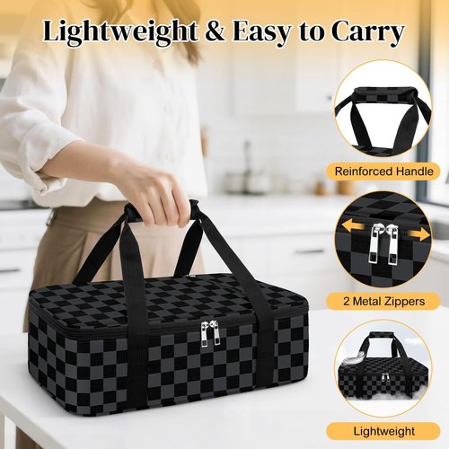 Coobiiya Insulated Casserole Carrier - Keeps Food Hot or Cold | Portable Tote for 9" x 13" Dishes