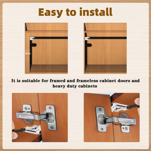 Dgavxa 25 Pcs Soft Close Cabinet Door Damper, Soft Close Dampers for Cabinet Doors/Wardrobe/Kitchen/Bookcases, Hydraulic Cabinet Buffer Damper, Silent Door Closing, with self-Closing Mechanism