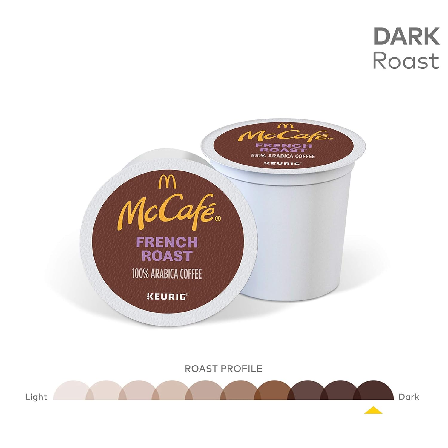 McCafe French Roast Coffee K-Cup Pods - Dark Roast, 96 Count (4 Packs of 24) for Keurig