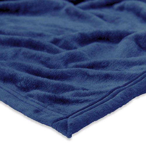 Northwest Ashford Home Cozy Oversized Family Throw Blanket, Navy 108 x 120 inches
