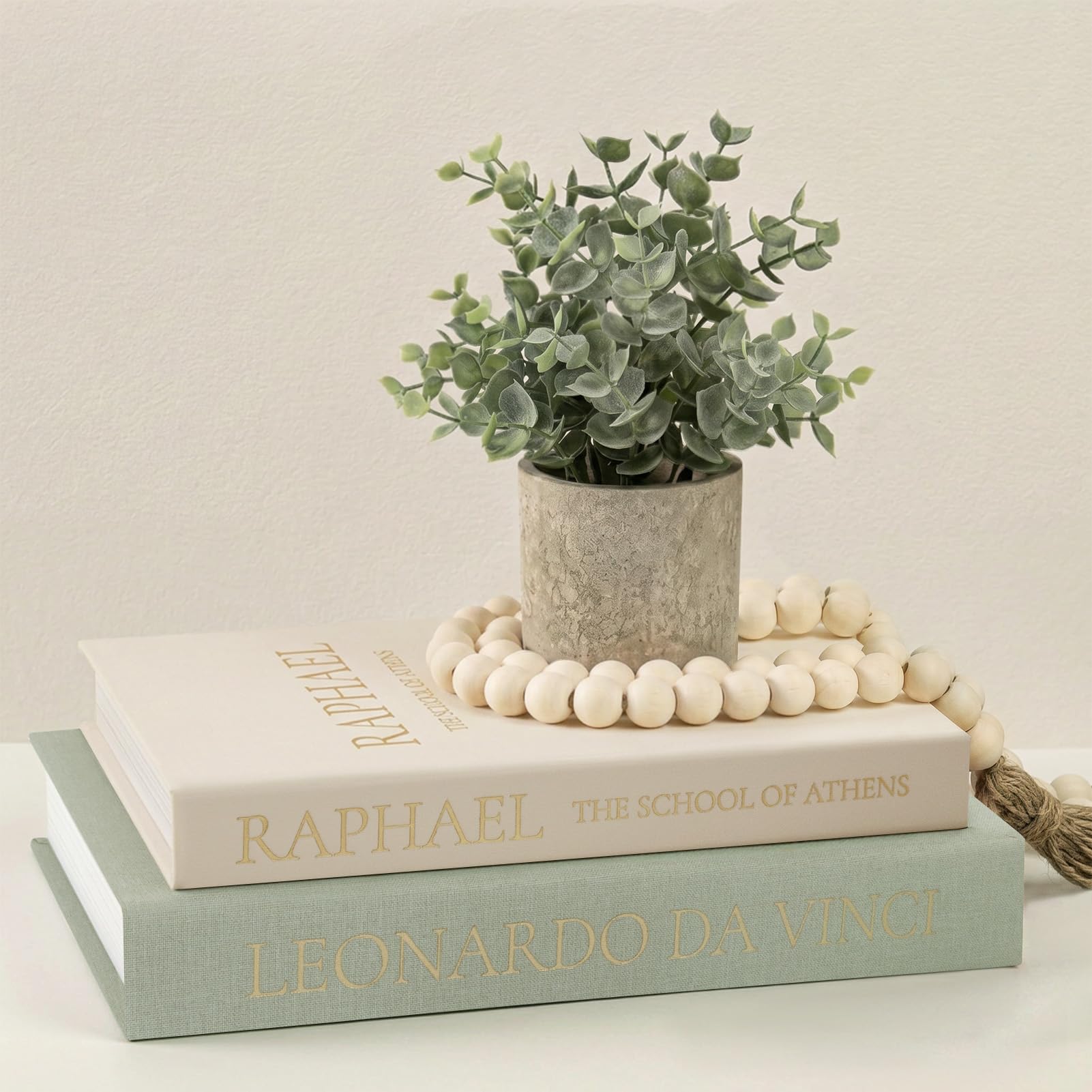 Upgraded Decorative Books for Home Decor - Coffee Table Faux Books for Decoration, Linen Fake Book Storage Box for Entryway, Bookshelf, Modern, Boho, Farmhouse & Neutral Aesthetic Decor, Set of 2
