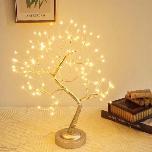 Fairy Light Tree | 108 LED Twinkle Spirit Tree Lamp - Battery/USB Operated with Timer & 8 Lighting Modes - Warm White