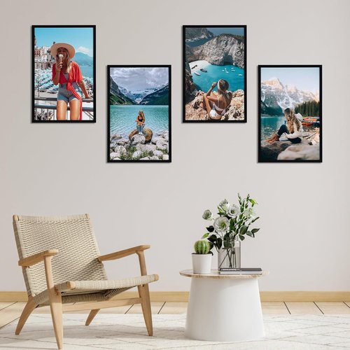 Giftgarden 11x17 Picture Frame - Sleek Black Thin Poster Frame for Wall Display, Single Unit