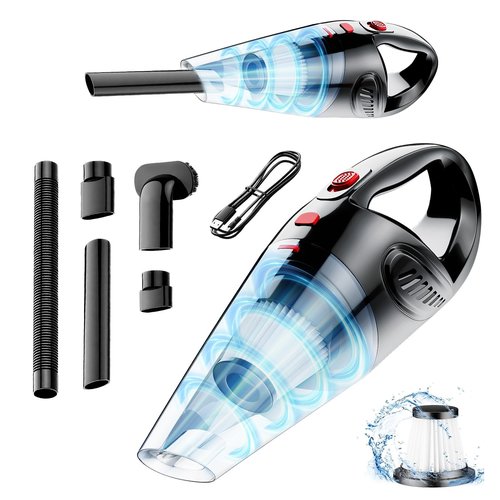 cberhrik Hand Held Vacuum Cordless Rechargeable - Portable Handheld Vacuum Cleaner with Brushless Motor, Lightweight & Low Noise, Clean Dust & Hair Quickly, Suit for Home/Office/Car