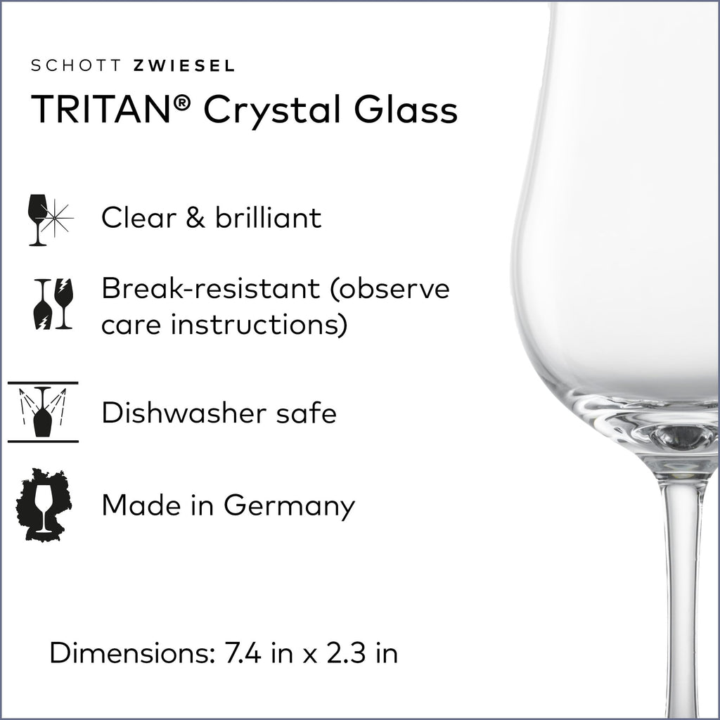 SCHOTT ZWIESEL Bar Special Whiskey Nosing Glass (Set of 6), Nosing Tasting Glass for Whiskey, Dishwasher-Safe Tritan Crystal Glasses, Made in Germany (7 Ounce)