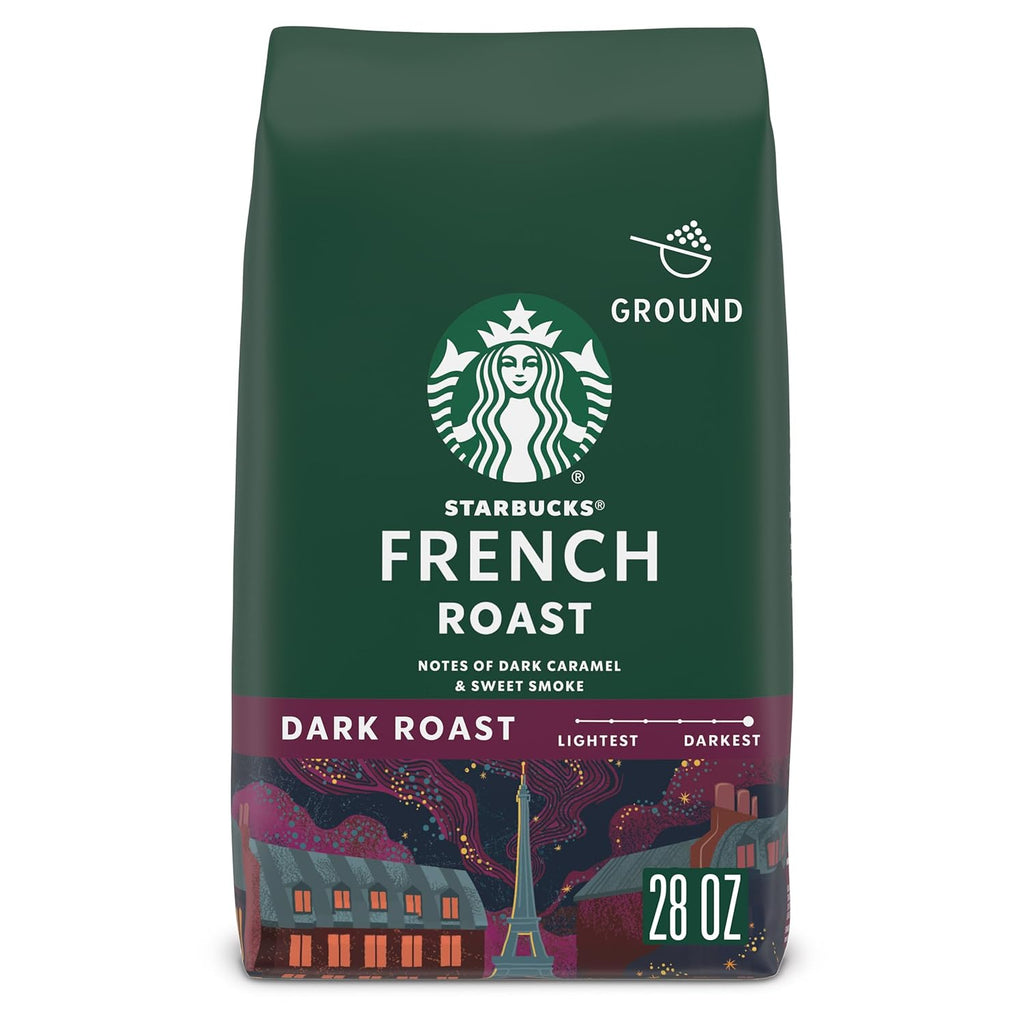 Starbucks Ground Coffee - Dark Roast for Hot or Iced Beverages | French Roast, 28 oz