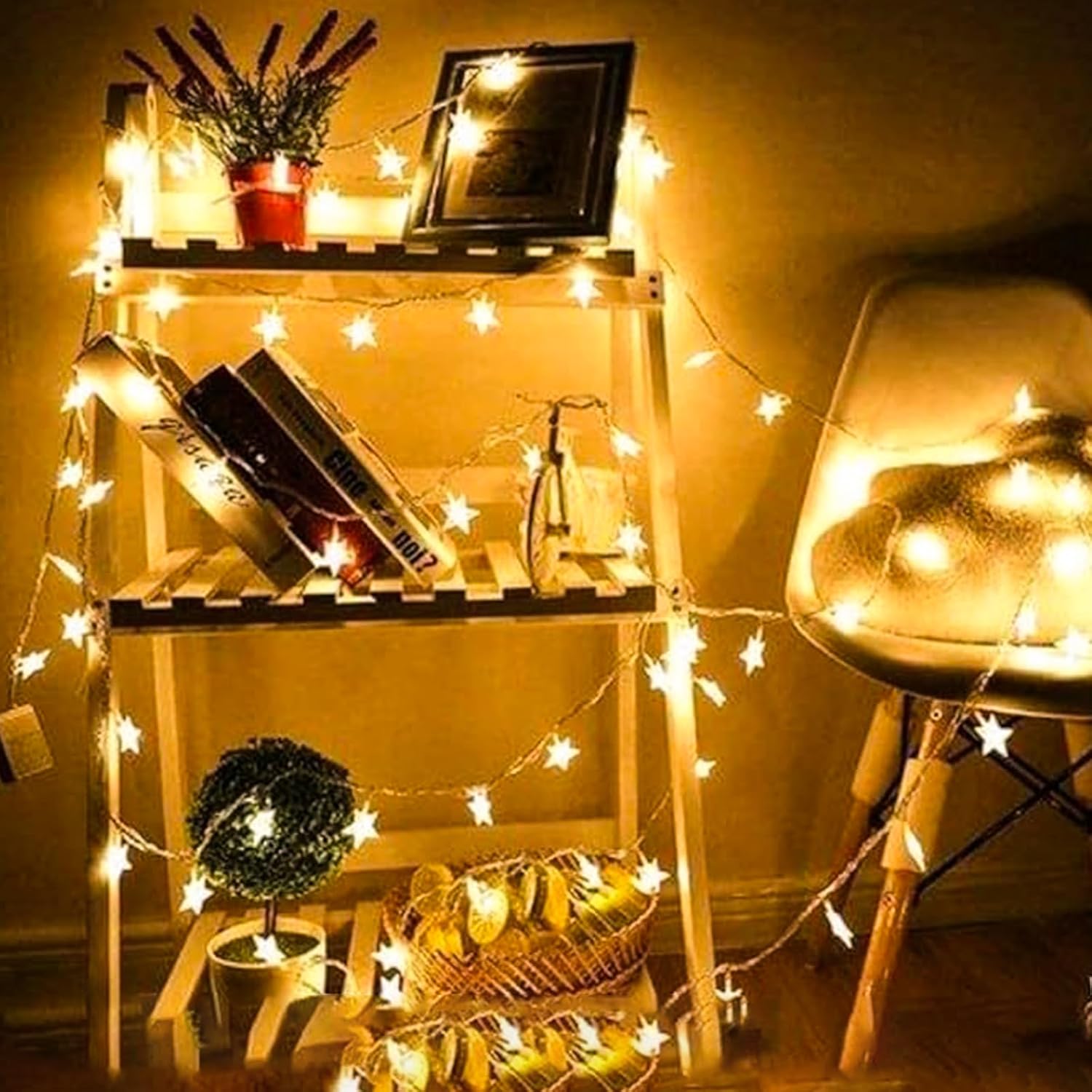 Plun Fairy Star String Lights - 100 LED Waterproof Twinkle Lights | 8 Modes for Indoor & Outdoor Decor