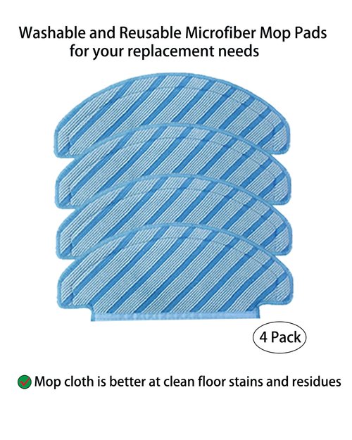 Replacement Parts for Ecovacs DEEBOT OZMO T8 AIVI/T8 MAX/T8 series/ N8 Pro/N8 Pro+ Robot Vacuum Main Side Brush Filter Mop Pad Dust Bag Accessories