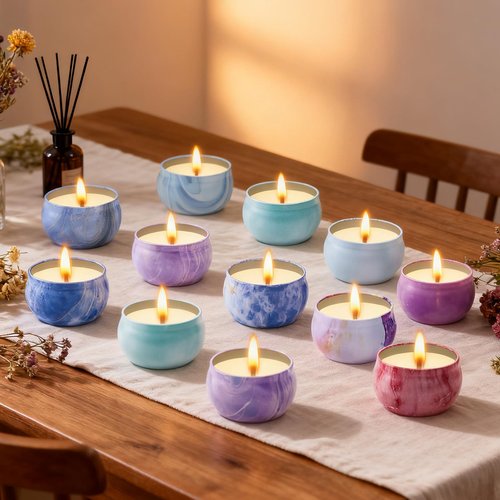 Scented Candles Gift Set for Women, 12 Pack 2.5oz Candles for Home Scented, Soy Wax Aromatherapy Candle Set, 300 Hour Long Lasting, Christmas Gifts Birthday Gifts for Women Friends Sister Colleague
