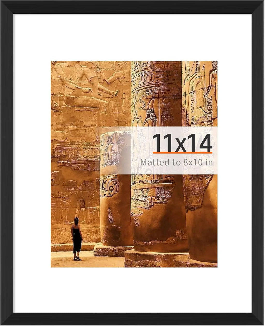 Regine Switzerland 11x14 Black Picture Frame - Versatile Display for 8x10 or 11x14 Photos | Wall/Tabletop Stand