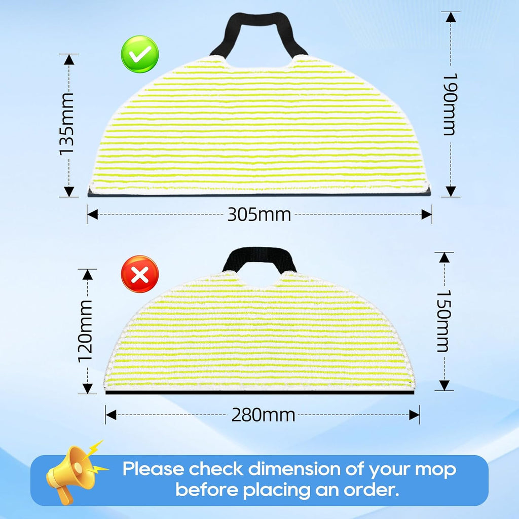 Shark 6-Pack Mop Pads - Compatible with Matrix Plus AI Ultra Robot Vacuums | AV2610WA, RV2610WA, RV2610BTUS, AV2620WA, AV2630WA, RV2410WD, RV2402WD