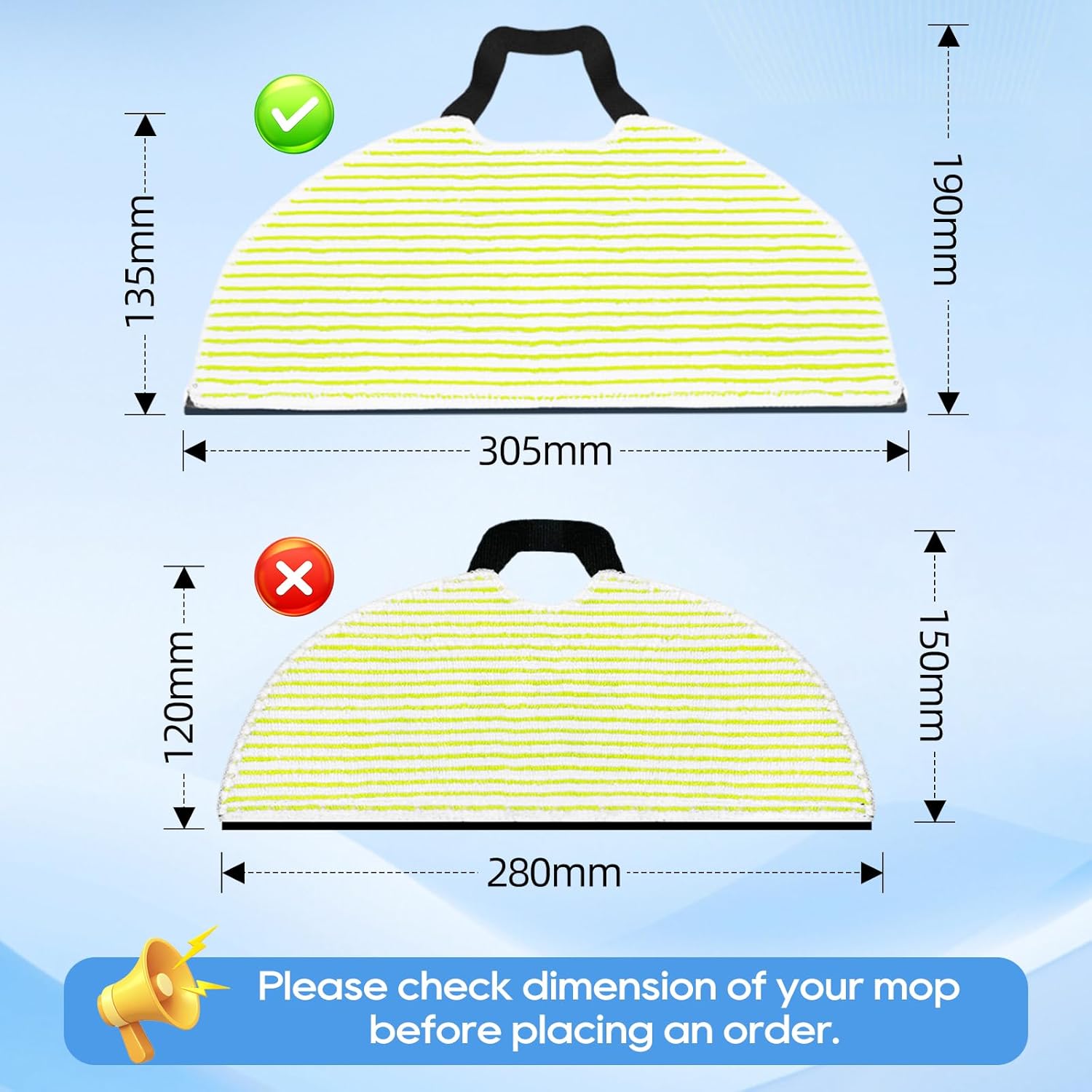Shark 6-Pack Mop Pads - Compatible with Matrix Plus AI Ultra Robot Vacuums | AV2610WA, RV2610WA, RV2610BTUS, AV2620WA, AV2630WA, RV2410WD, RV2402WD